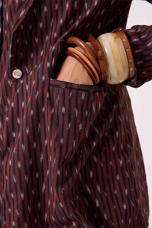 Okhai "Rustine" Pure Cotton Ikat Blazer - Image 3