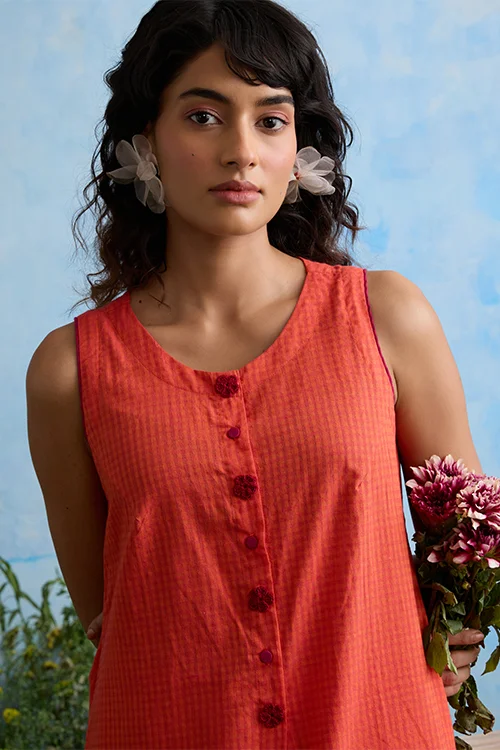 Okhai "Saffron" Cotton Kurta Pant Set - Image 2