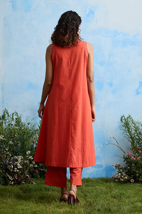 Okhai "Saffron" Cotton Kurta Pant Set - Image 4