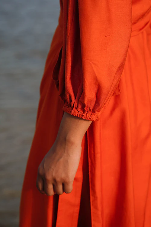 Okhai "Saffron Echo" Silk Blend Wrap Dress - Image 6