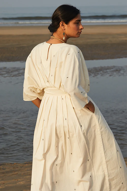 Okhai 'Serena' Handwoven Pure Cotton Dress - Image 3