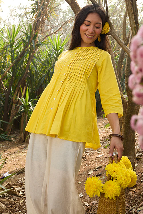Okhai “Sun Rays” Hand-Embroidered Pure Cotton Top - Image 8