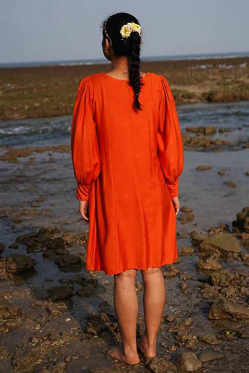 Okhai "Sunkissed" Hand-Embroidered Tikki and Beadwork Silk Blend Dress - Image 5