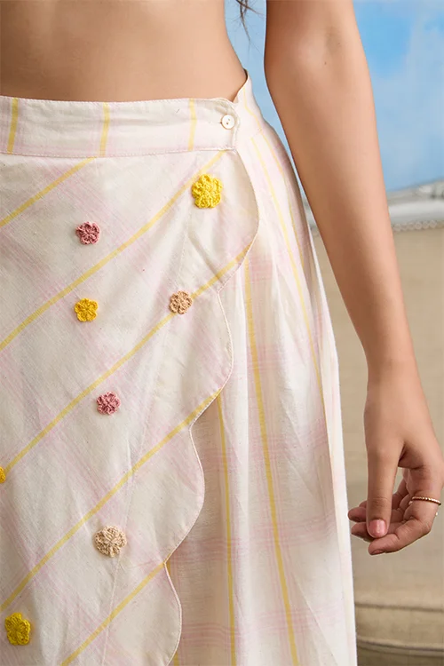 Okhai "Susan" Cotton Handloom Wrap Skirt - Image 3