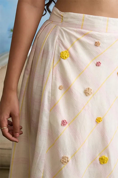 Okhai "Susan" Cotton Handloom Wrap Skirt - Image 4