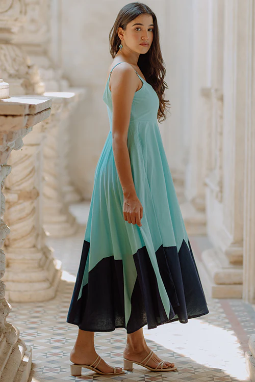 Okhai 'The Heavens' Pure Cotton Double Layered Sling Dress - Image 5