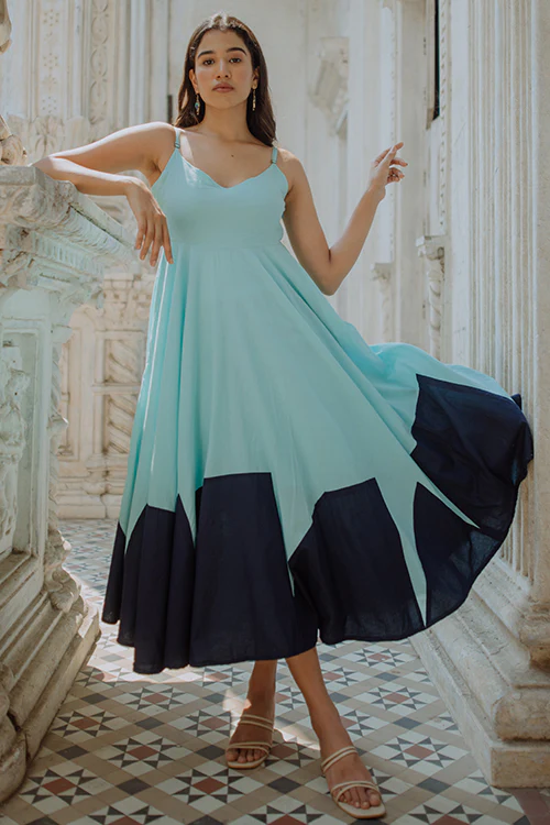 Okhai 'The Heavens' Pure Cotton Double Layered Sling Dress - Image 6