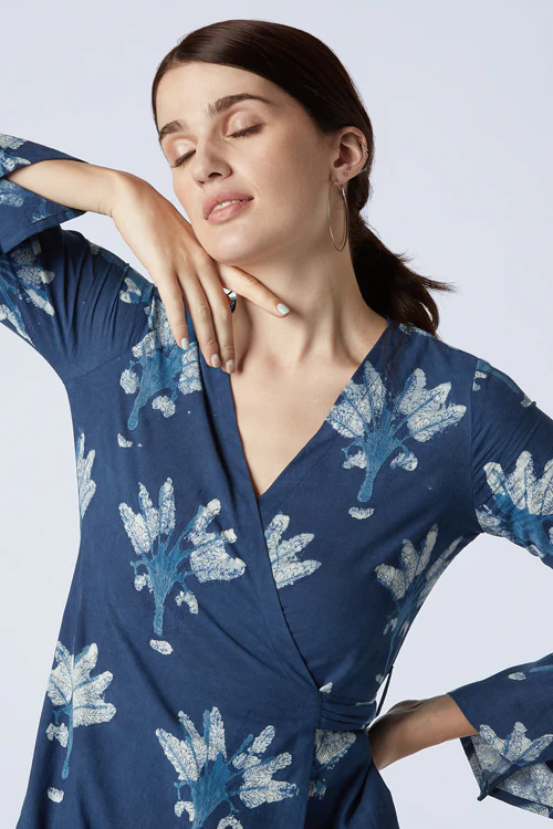 Okhai 'Un-Cage' Cotton Hand Block Printed Dress - Image 4
