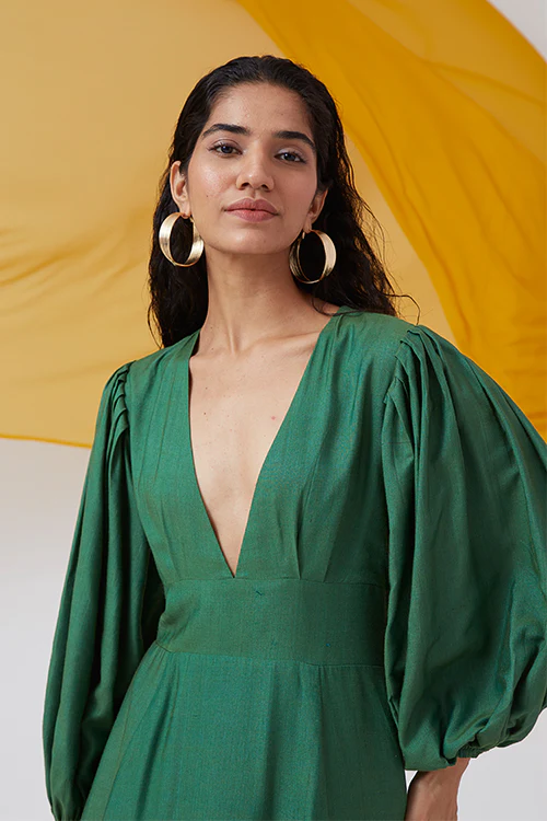 Okhai 'Understated' V-Neck Silk Blend Dress - Image 3