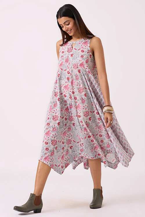 Okhai "Vacay" Hand Block Printed Pure Cotton Sleeveless Dress - Image 6