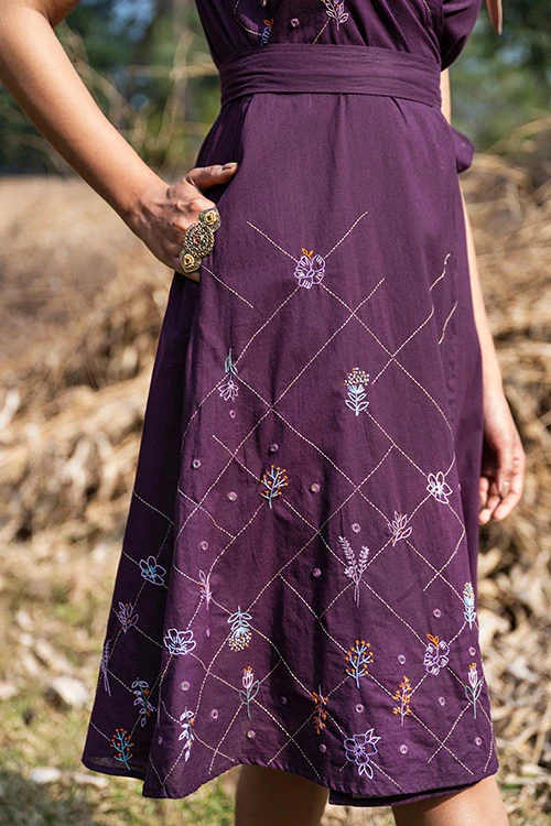 Okhai 'Vinea' Hand Embroidered Mirror Work Dress - Image 7