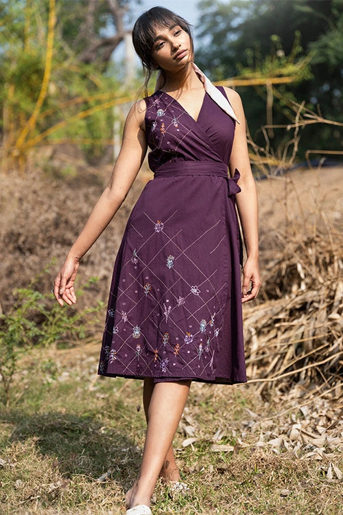 Okhai 'Vinea' Hand Embroidered Mirror Work Dress - Image 8