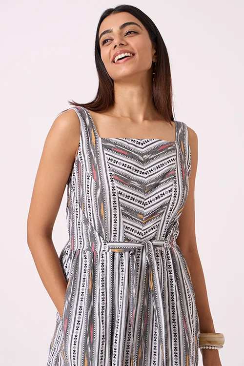 Okhai "Whisper" Pure Cotton Ikat Wrap Dress - Image 2
