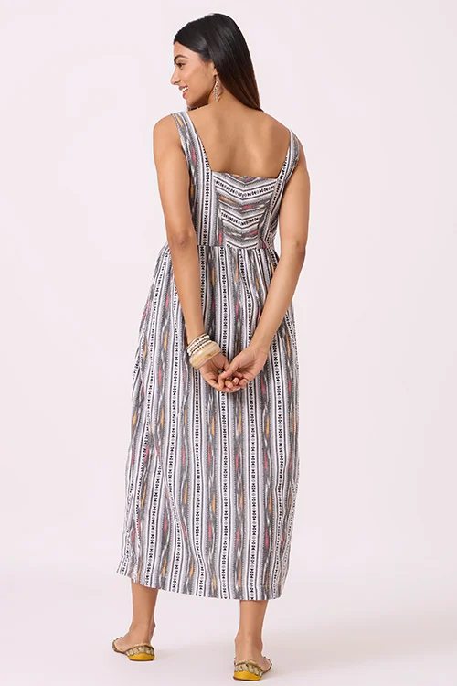Okhai "Whisper" Pure Cotton Ikat Wrap Dress - Image 6
