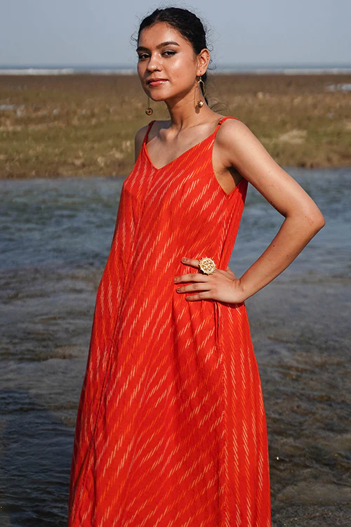 Okhai "Zestful" Cotton Ikat Kurta Pant Set - Image 4