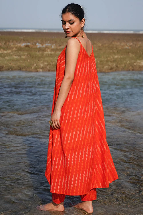 Okhai "Zestful" Cotton Ikat Kurta Pant Set - Image 5