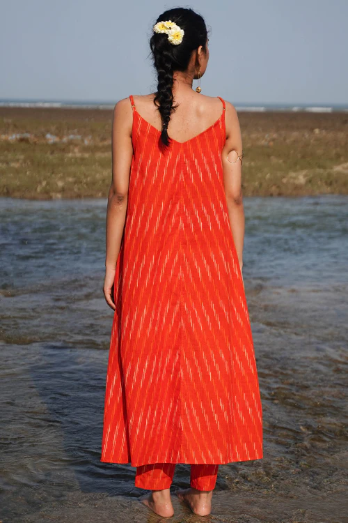 Okhai "Zestful" Cotton Ikat Kurta Pant Set - Image 6