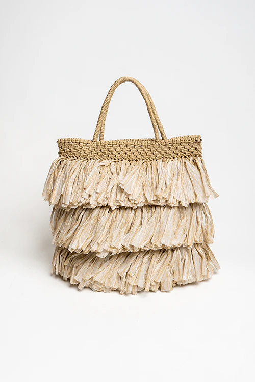 One 'O' Eight Knots Moonlit Raffia Bag - Image 4