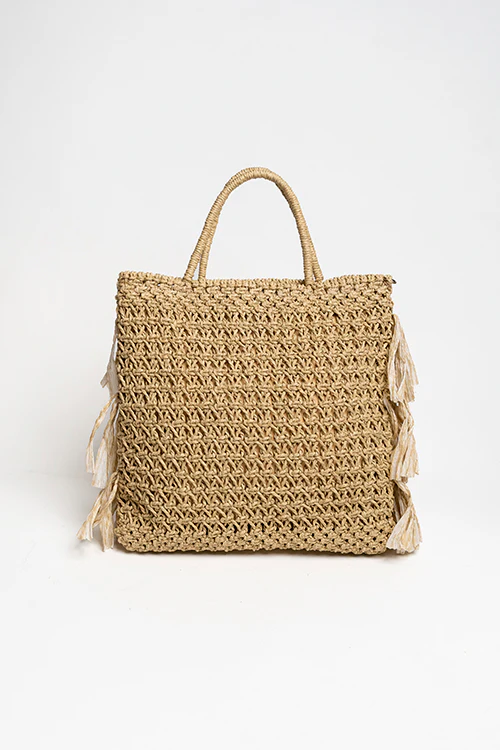 One 'O' Eight Knots Moonlit Raffia Bag - Image 5