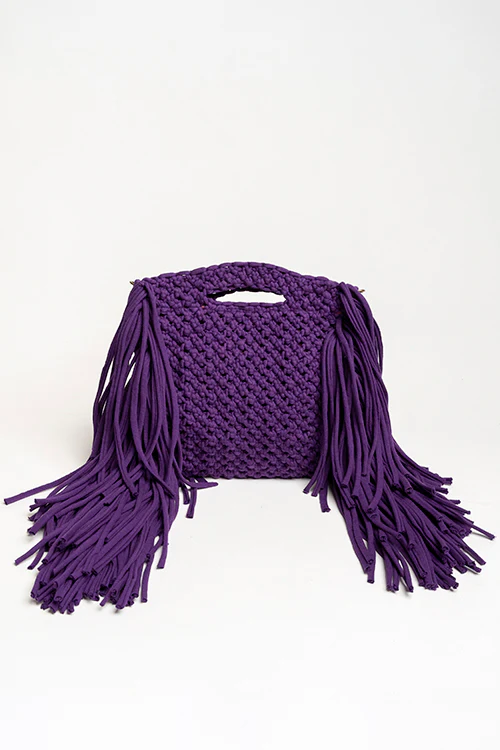 One 'O' Eight Knots Spirited T-Shirt Yarn Bag - Aubergine - Image 5