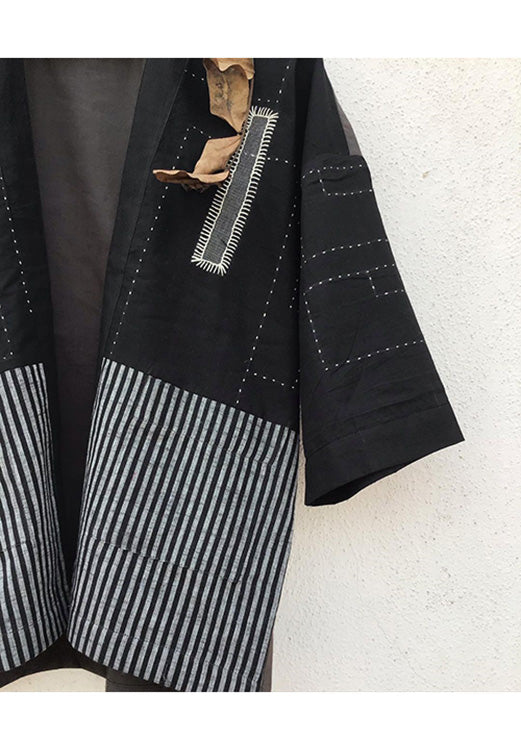 Patch Over Patch Classic Black Kimono Jacket - Image 3