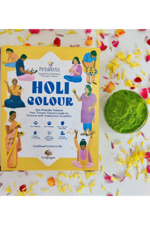 Petalists Eco-Friendly Holi Colour Green - Image 2