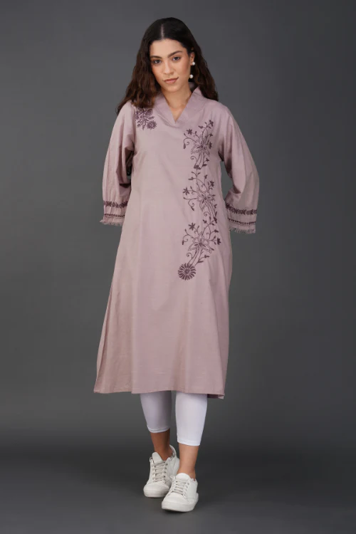 Phae Aaria Kurta In Cotton Slub - Image 3