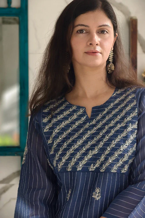 Phae Ananay Co-Ord Set In Sapphire Blue - Image 6