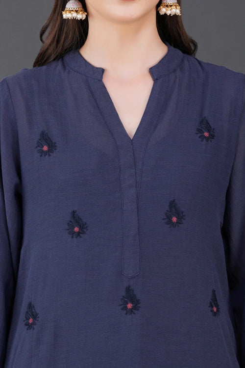 Phae Anaya Blue Grey Kurta - Image 2