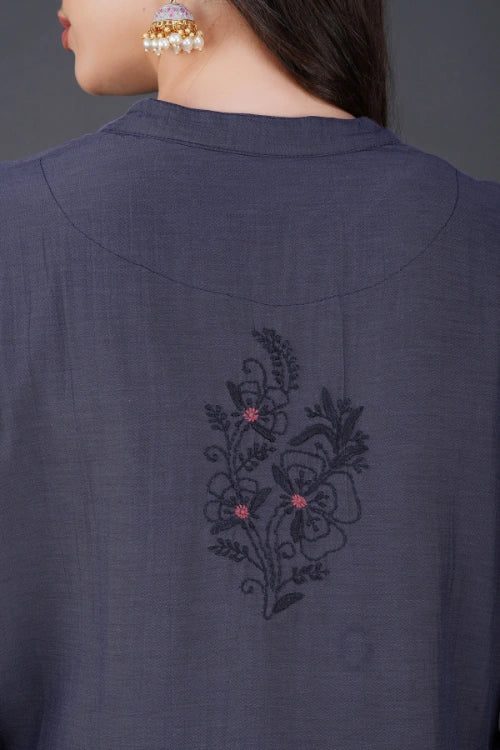Phae Anaya Blue Grey Kurta - Image 3