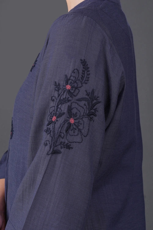 Phae Anaya Blue Grey Kurta - Image 4
