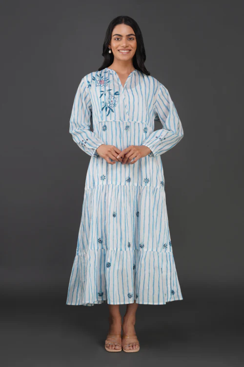 Phae Anya Dress In Cotton Mulmul - Image 3