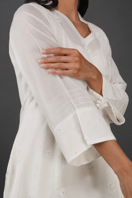 Phae Grace Pearl White Kurta - Image 3