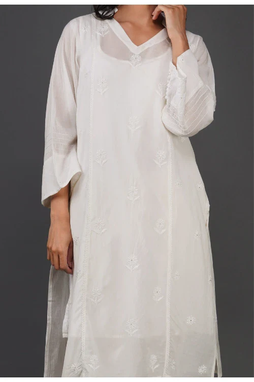 Phae Grace Pearl White Kurta - Image 4