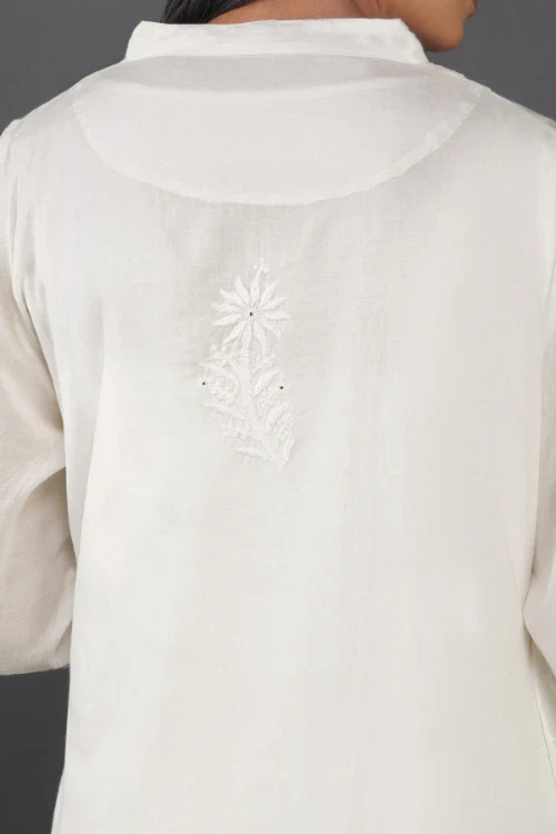 Phae Grace Pearl White Kurta - Image 6