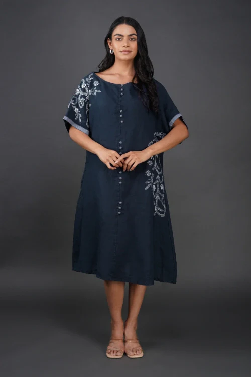 Phae Jasmine Navy Blue Kaftan