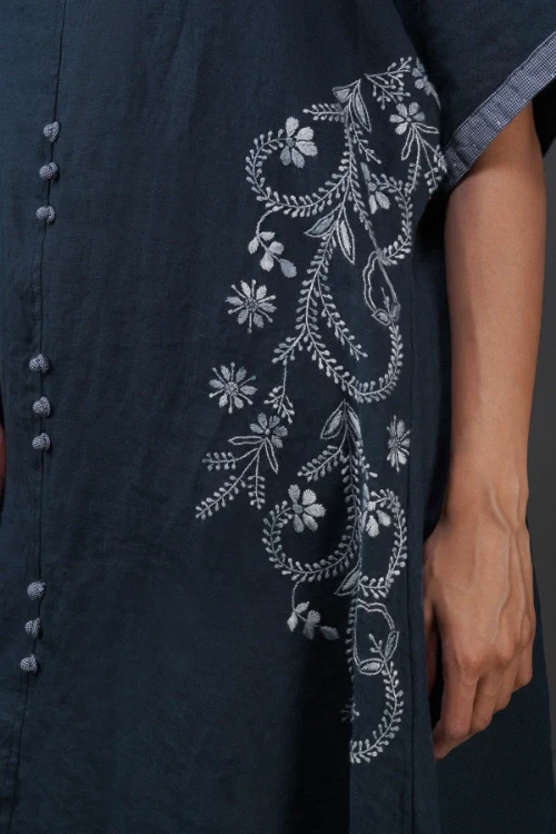 Phae Jasmine Navy Blue Kaftan - Image 2