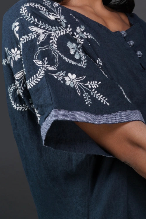 Phae Jasmine Navy Blue Kaftan - Image 4