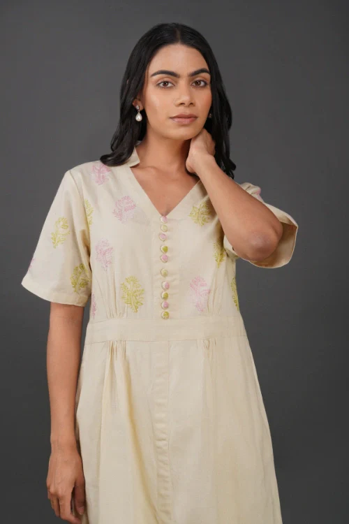 Phae Kyra Cream Dress - Image 2