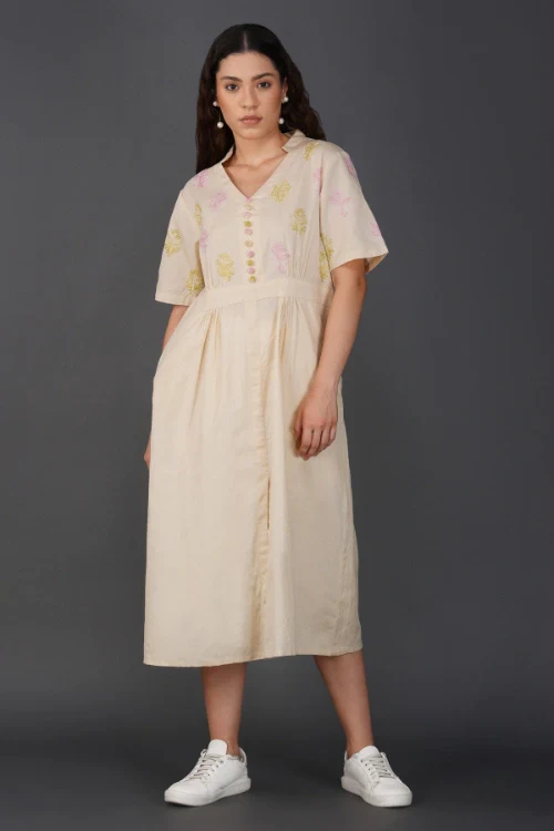 Phae Kyra Cream Dress - Image 4