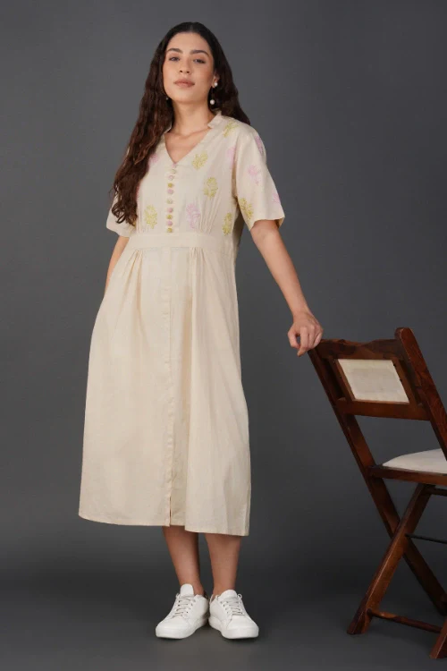 Phae Kyra Cream Dress - Image 7