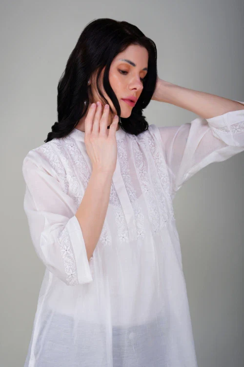 Phae Mia Top In Pearl White - Image 4