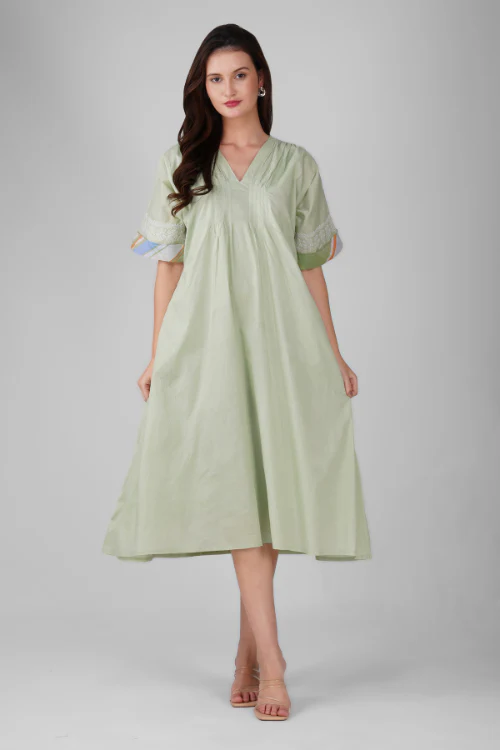 Phae Mira Kaftan Cotton With Hand Chikankari