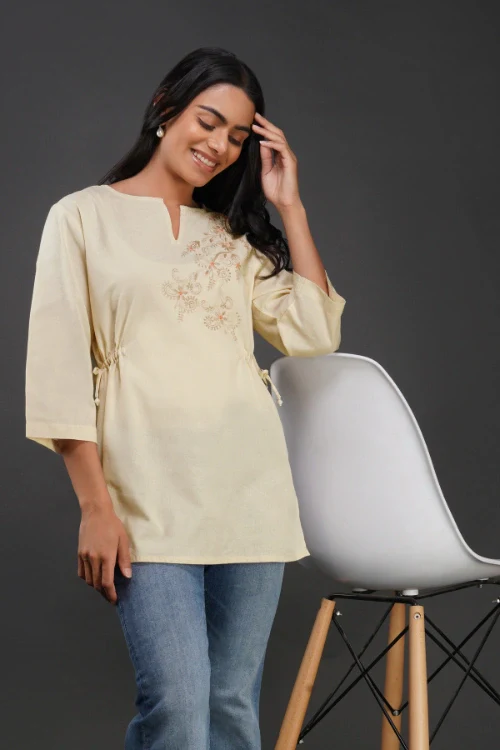 Phae Nargis Cream Top - Image 3