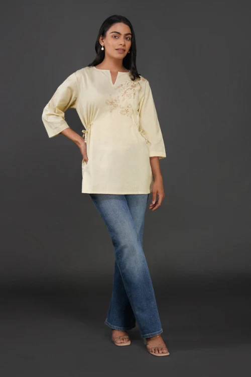 Phae Nargis Cream Top - Image 6
