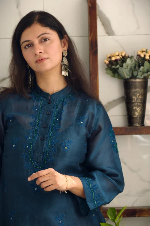 Phae Prisha Co_Ord Set In Teal Green - Image 3