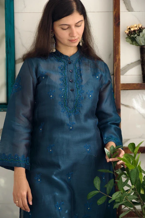 Phae Prisha Co_Ord Set In Teal Green - Image 4