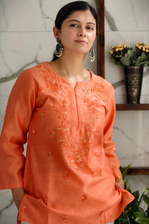 Phae Shreya Top In Pastel Coral - Image 2