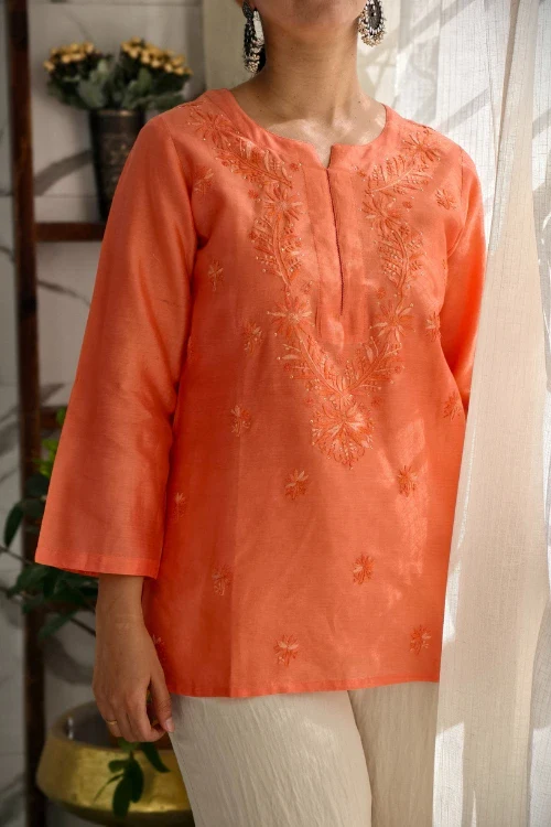 Phae Shreya Top In Pastel Coral - Image 5