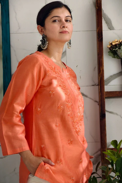 Phae Shreya Top In Pastel Coral - Image 6